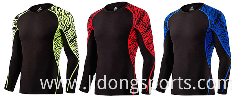 wholesale compression shirts long sleeve in Men's t-shirts custom adult compression tights